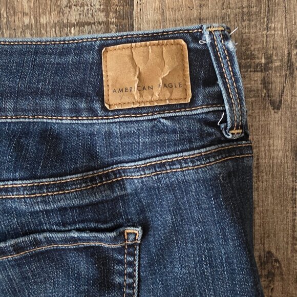 American Eagle Outfitters Artist Crop Woman's Next Level Stretch Jeans 20 Reg - Picture 3 of 10